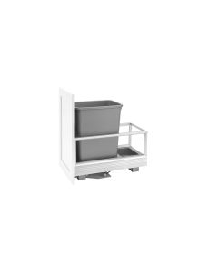 Rev-a-Motion Pull-Out Bottom Mount with Waste Container-Single-35qt-Silver