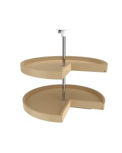 Pie Cut Lazy Susan Set-Almond-28"