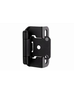 Amerock BPR7550 1/2" Overlay Partial Wrap Hinge-Flat Black