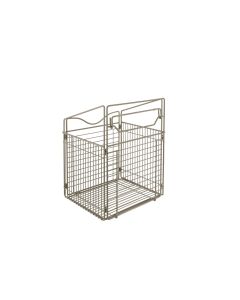 Closet Tilt Out Hamper Basket-Satin Nickel-Small