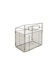 Closet Tilt Out Hamper Basket-Satin Nickel-Large