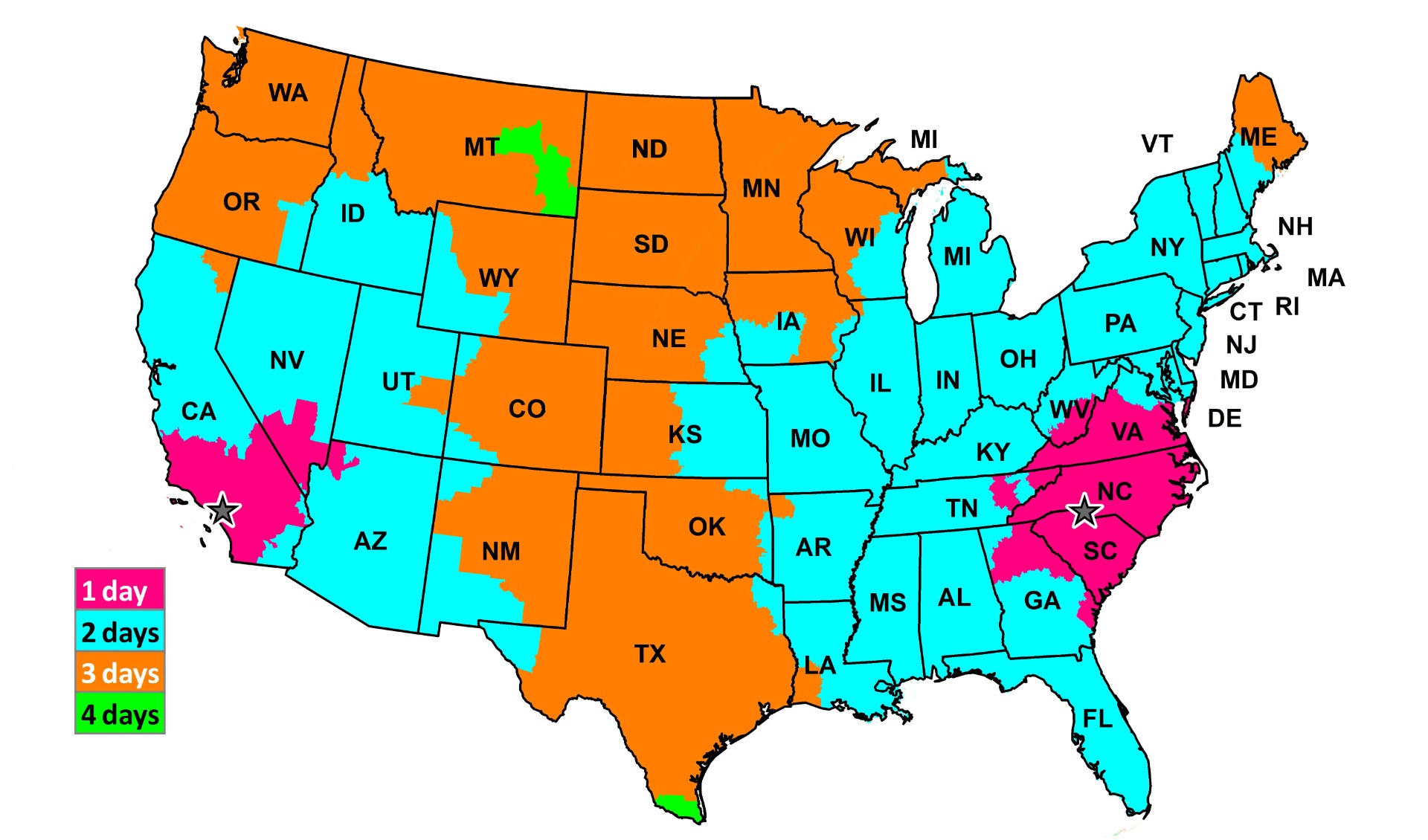 Shipping Territory and delivery times